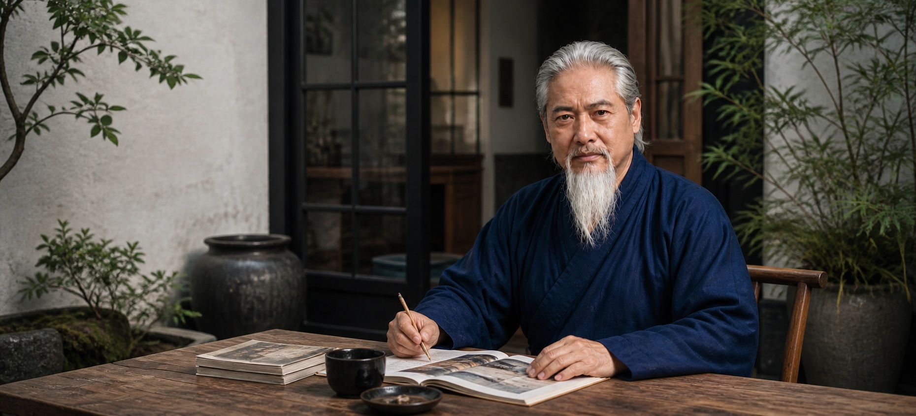 Li Ang preparing a personalized Chinese astrology reading